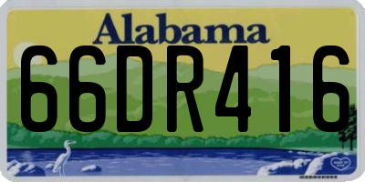 AL license plate 66DR416