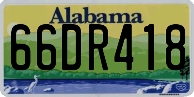 AL license plate 66DR418