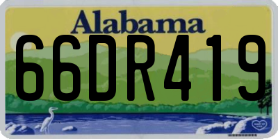 AL license plate 66DR419
