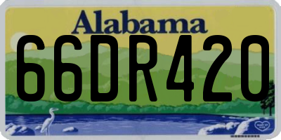 AL license plate 66DR420