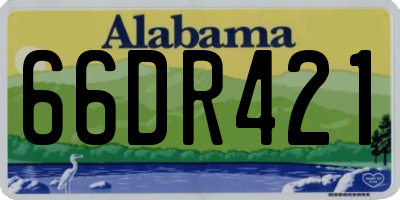 AL license plate 66DR421