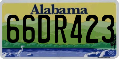 AL license plate 66DR423