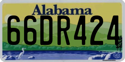 AL license plate 66DR424