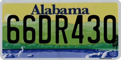 AL license plate 66DR430