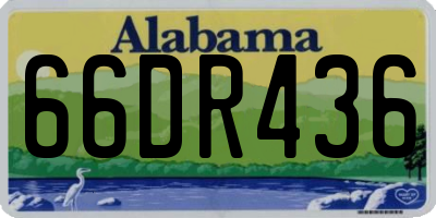AL license plate 66DR436