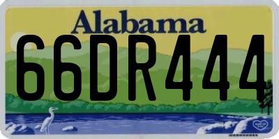 AL license plate 66DR444