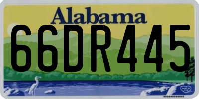 AL license plate 66DR445