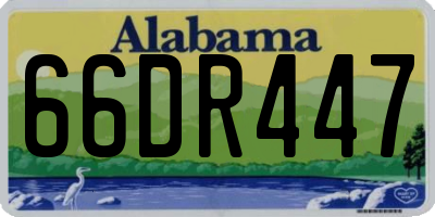 AL license plate 66DR447