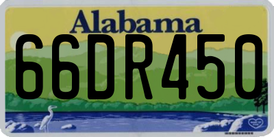 AL license plate 66DR450