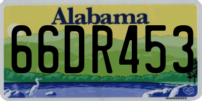 AL license plate 66DR453
