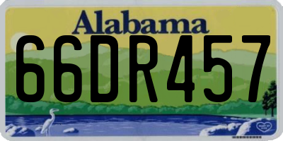 AL license plate 66DR457