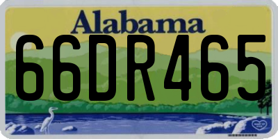 AL license plate 66DR465