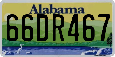 AL license plate 66DR467