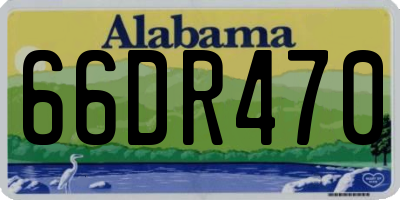 AL license plate 66DR470