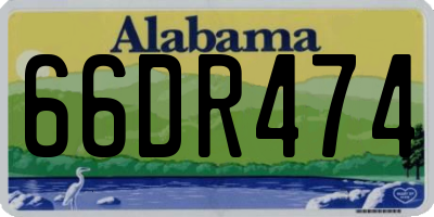 AL license plate 66DR474