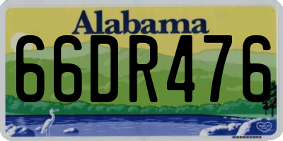 AL license plate 66DR476
