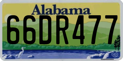 AL license plate 66DR477