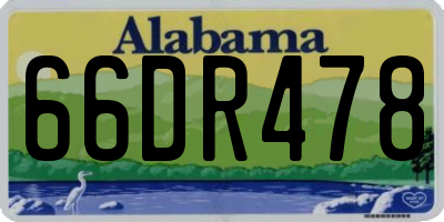 AL license plate 66DR478