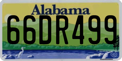 AL license plate 66DR499