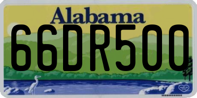 AL license plate 66DR500