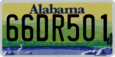 AL license plate 66DR501