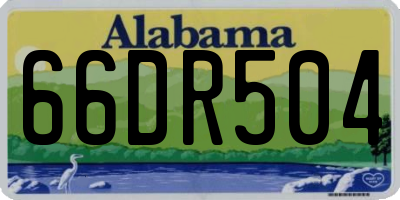 AL license plate 66DR504