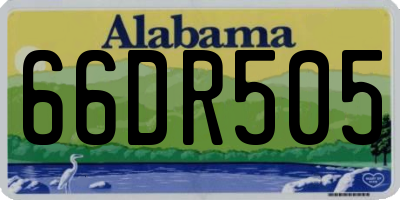 AL license plate 66DR505