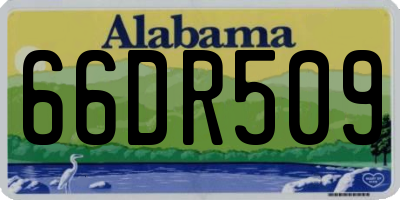 AL license plate 66DR509