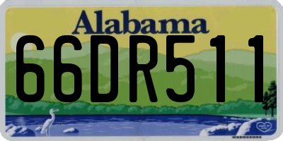 AL license plate 66DR511