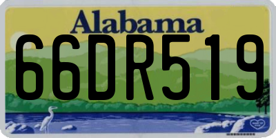 AL license plate 66DR519
