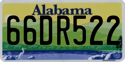AL license plate 66DR522