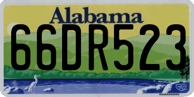 AL license plate 66DR523
