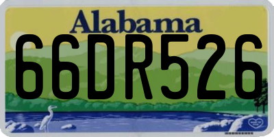 AL license plate 66DR526