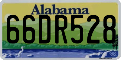 AL license plate 66DR528