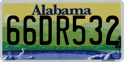 AL license plate 66DR532