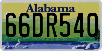 AL license plate 66DR540