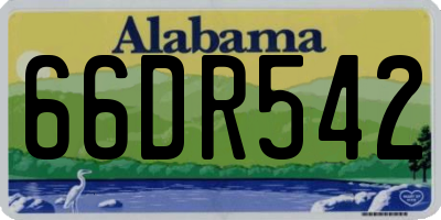 AL license plate 66DR542