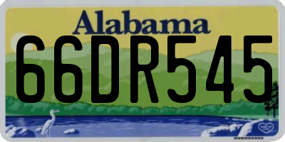 AL license plate 66DR545