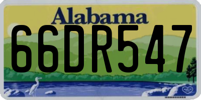 AL license plate 66DR547