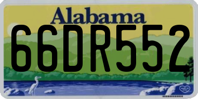 AL license plate 66DR552