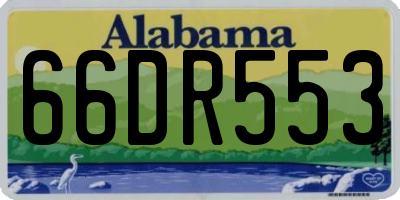 AL license plate 66DR553