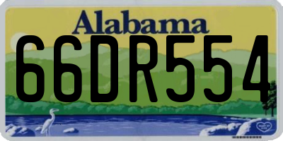 AL license plate 66DR554