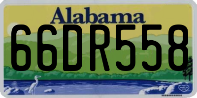 AL license plate 66DR558