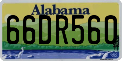 AL license plate 66DR560