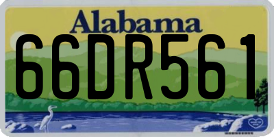AL license plate 66DR561