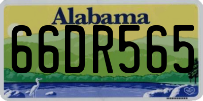 AL license plate 66DR565