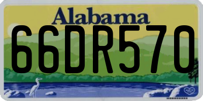 AL license plate 66DR570