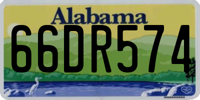 AL license plate 66DR574