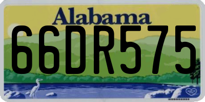 AL license plate 66DR575