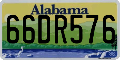 AL license plate 66DR576
